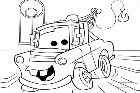 Printable Disney Cars Tow Mater Coloring Pages - Colorine.net | #2493