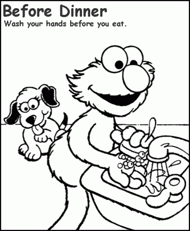 Emo Washing Hands Coloring Page