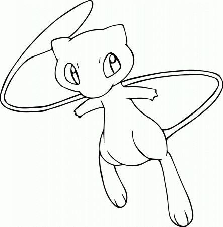 Pokemon Mew Coloring Pages Free - High Quality Coloring Pages