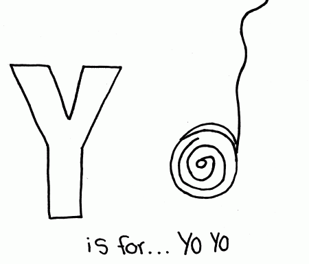 Free printable alphabet coloring page Letter Y