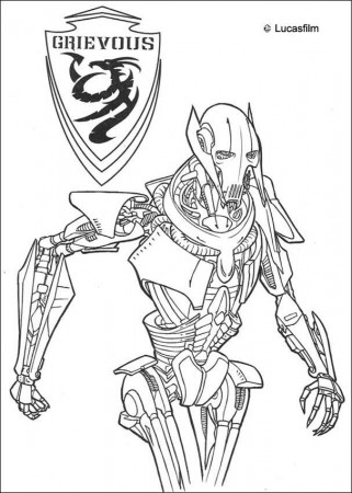 STAR WARS coloring pages - General Grievous