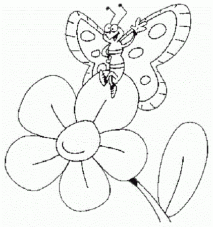 Coloring Pages Butterflies And Flowers - Kids Colouring Pages