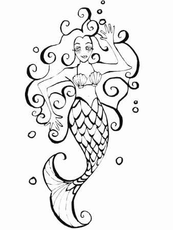 Printable Mermaids 18 Fantasy Coloring Pages - Coloringpagebook.com