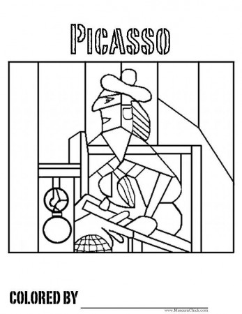 Picasso Cubism printable coloring pages | The Inspiring Artist | Pint…