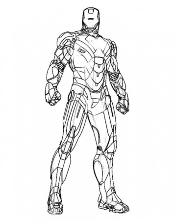 Lighting Palm Iron Man Coloring Pages - Superheroes Coloring Pages 