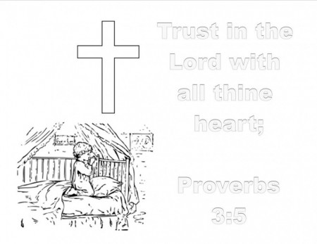 Prayer Trust In The Lord Coloring Pages Sunday School 208820 King 