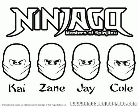 Ninjago All Ninjas – Kai, Zane, Jay, And Cole Coloring Page | Free 