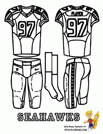 Seattle Seahawks Uniform Coloring Page
