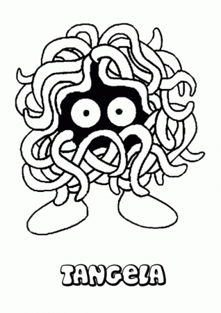 GRASS POKEMON Coloring Pages Tangela 232678 Hello Kids Coloring Pages