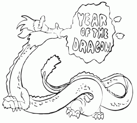 Dragon Coloring Page | The Year Of The Dragon