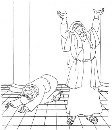 The Pharisee and the Tax Collector Coloring Pages