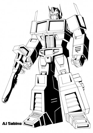 Optimus Prime Coloring Page | Transformers Coloring Pages