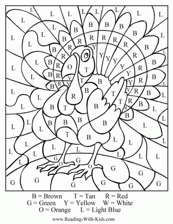 Turkey Coloring Page By Number | 99coloring.com