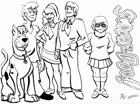 Simple Scooby Doo Halloween Coloring Pages - deColoring