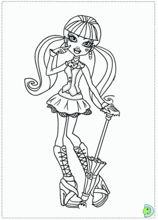 monster high dolls Colouring Pages (page 3)
