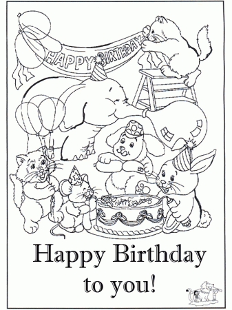 Birthday Card Coloring Pages - Free Printable Coloring Pages 