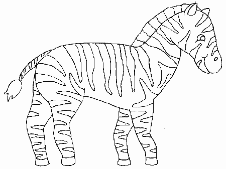 zebra outline Colouring Pages
