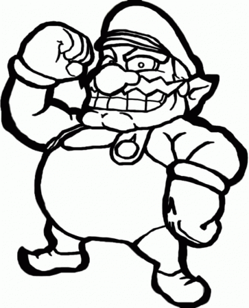 Coloring To Print Famous Characters Nintendo Wario Number 6302 