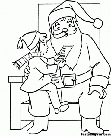 printable santa claus coloring pagesfor kids