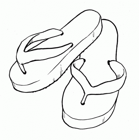 Flipflop coloring page | Kids Coloring Page