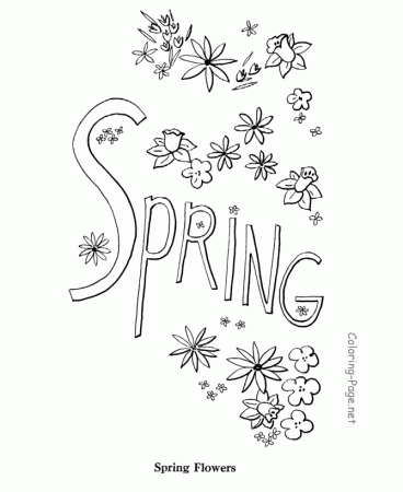 Spring Coloring Pages, Sheets and Pictures