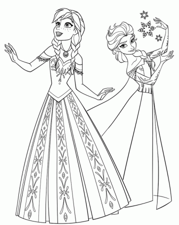 Disney Movie Princesses: "Frozen" Printable Coloring Pages