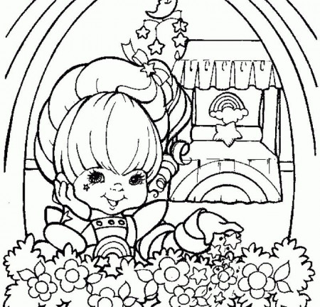 Rainbow Brite Looking At Flowers Coloring Pages - Kids Colouring Pages