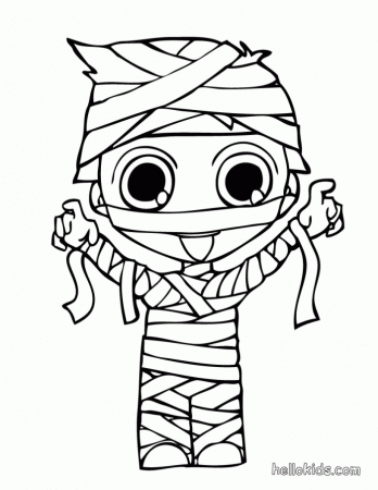 Mummy Coloring Page Sheet | 99coloring.