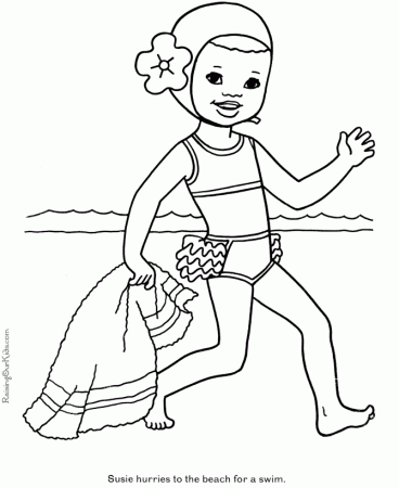 Beach coloring pictures