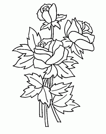 Coloring Pages Of Roses 257 | Free Printable Coloring Pages