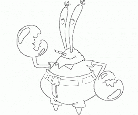 Squarepants Coloring Pages And Mr Krabs Spongebob Tattoo