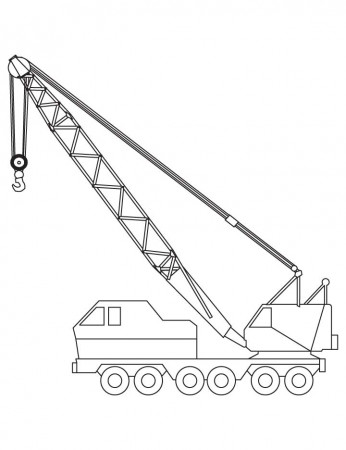 crane truck Colouring Pages