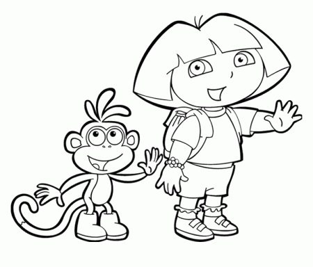 Adventure Dora And Boots Coloring Pages Lots Of Coloring Pages 