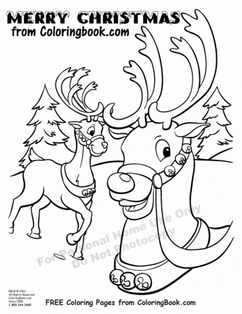 Coloring Pages | Free Online Coloring Pages-Merry Reindeer