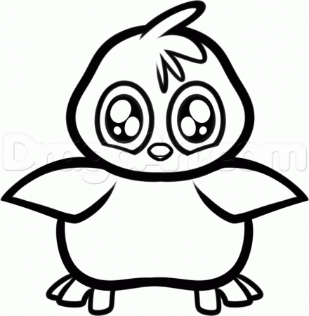 How to Draw a Baby Penguin, Step by Step, Cartoon Animals, Animals 