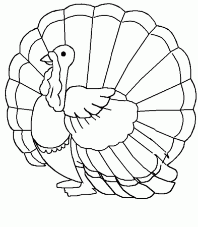 Coloring picture of a turkey