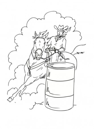 Barrel Racing Coloring Pages - HD Printable Coloring Pages