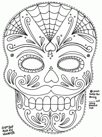 Skull Coloring Pages Day Of The Dead Skull Coloring Pages Kids 