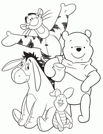 pooh piglet tigger eor Colouring Pages