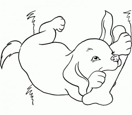 Large Dog Very Like Bone Coloring Page |Dog coloring pages Kids 