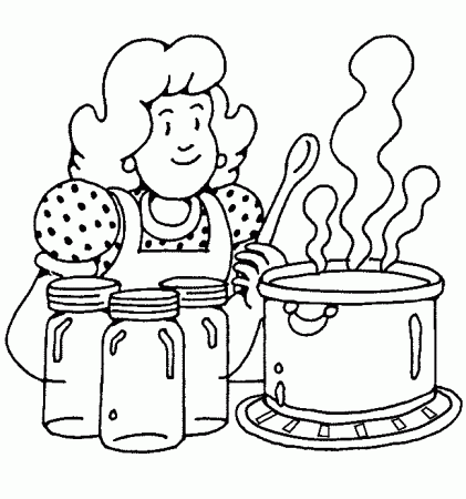 Thanksgiving Coloring Pages - Cooking Thanksgiving