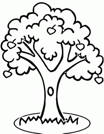 Printable Pictures Apple Tree Coloring For Kids - Tree Coloring 