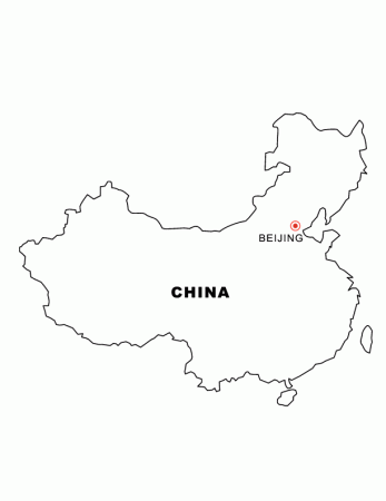China map Colouring Pages