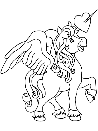 fantasy jr unicorn hearts coloring page