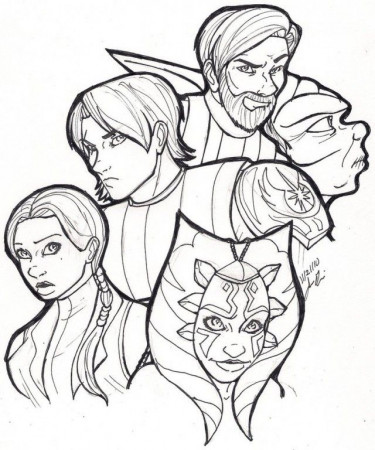 Star Wars The Clone Wars Coloring Pages Printable Kids Coloring 