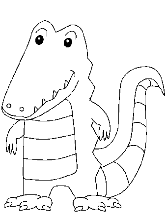 Printable Crocodile Animals Coloring Pages - Coloringpagebook.com