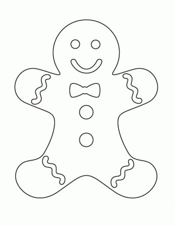 Christmas Coloring Pages Printables With A Gingerbread Man
