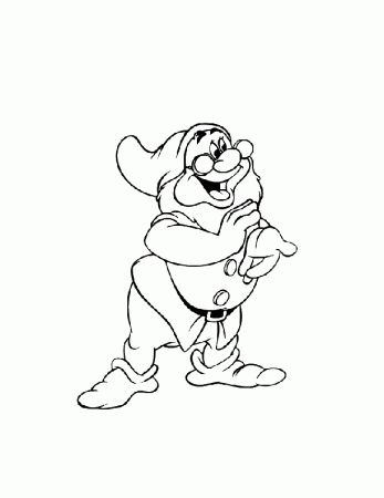 sleepy dwarf Colouring Pages