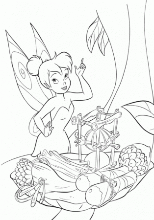 Tinker Bell Finds Something Coloring For Kids - Tinker Bell 