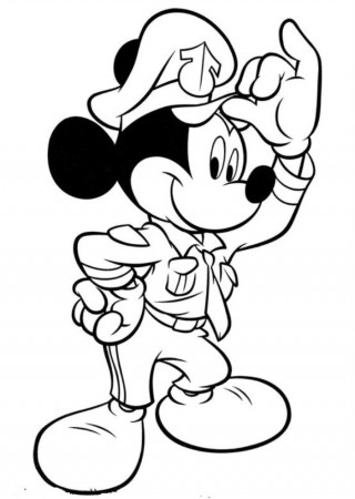 Mickey in Disneyland Coloring Page - Disney Coloring Pages on 